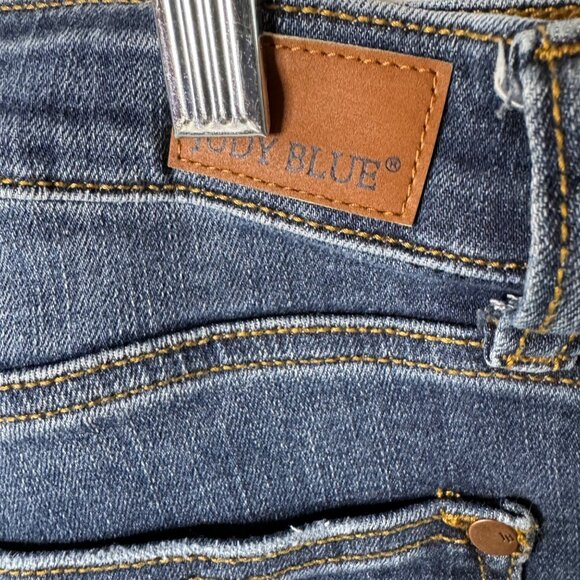 Judy Blue Jeans Sz 32 Relaxed Fit High‎ Rise Dark Wash Stretch 32x27 - Picture 10 of 16